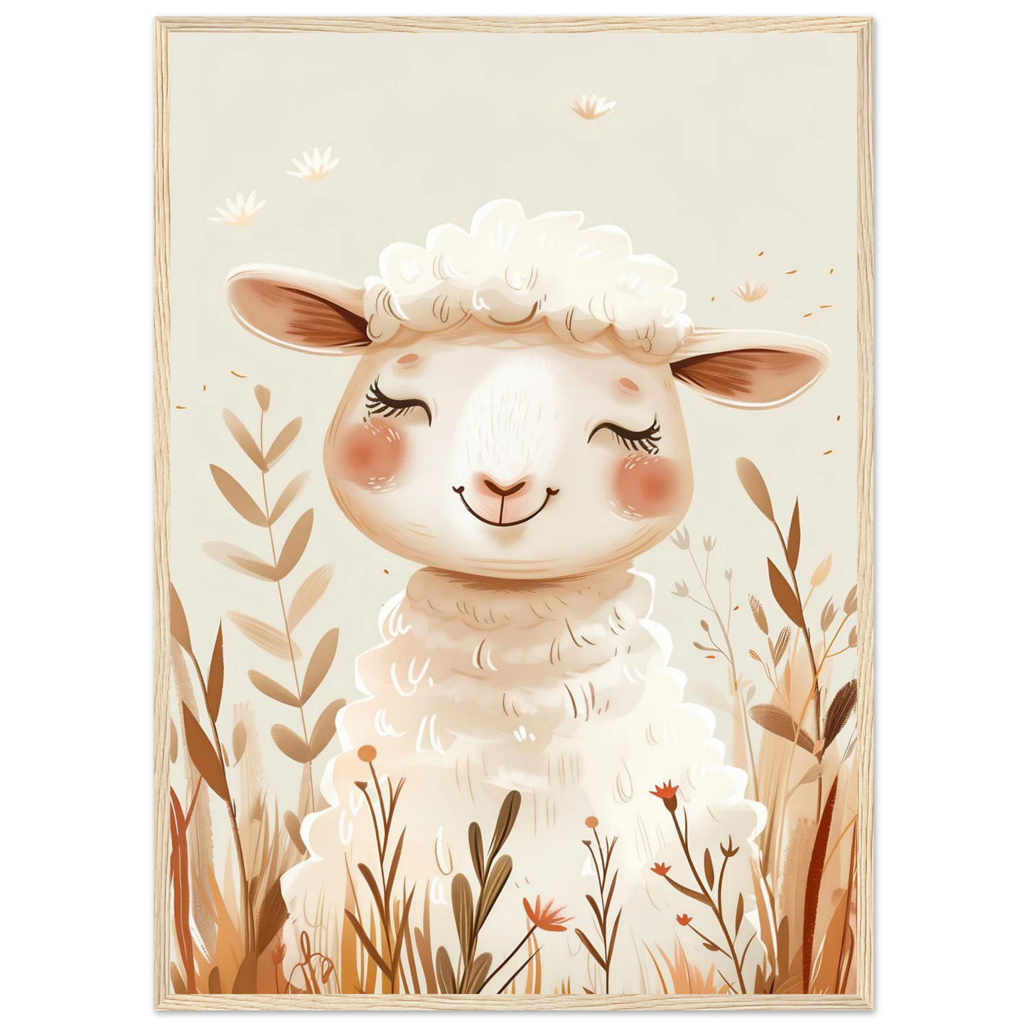 Cute Wooly Sheep - Poster - Arthena