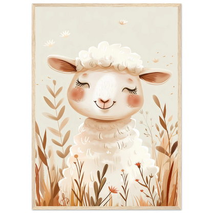 Cute Wooly Sheep - Poster - Arthena