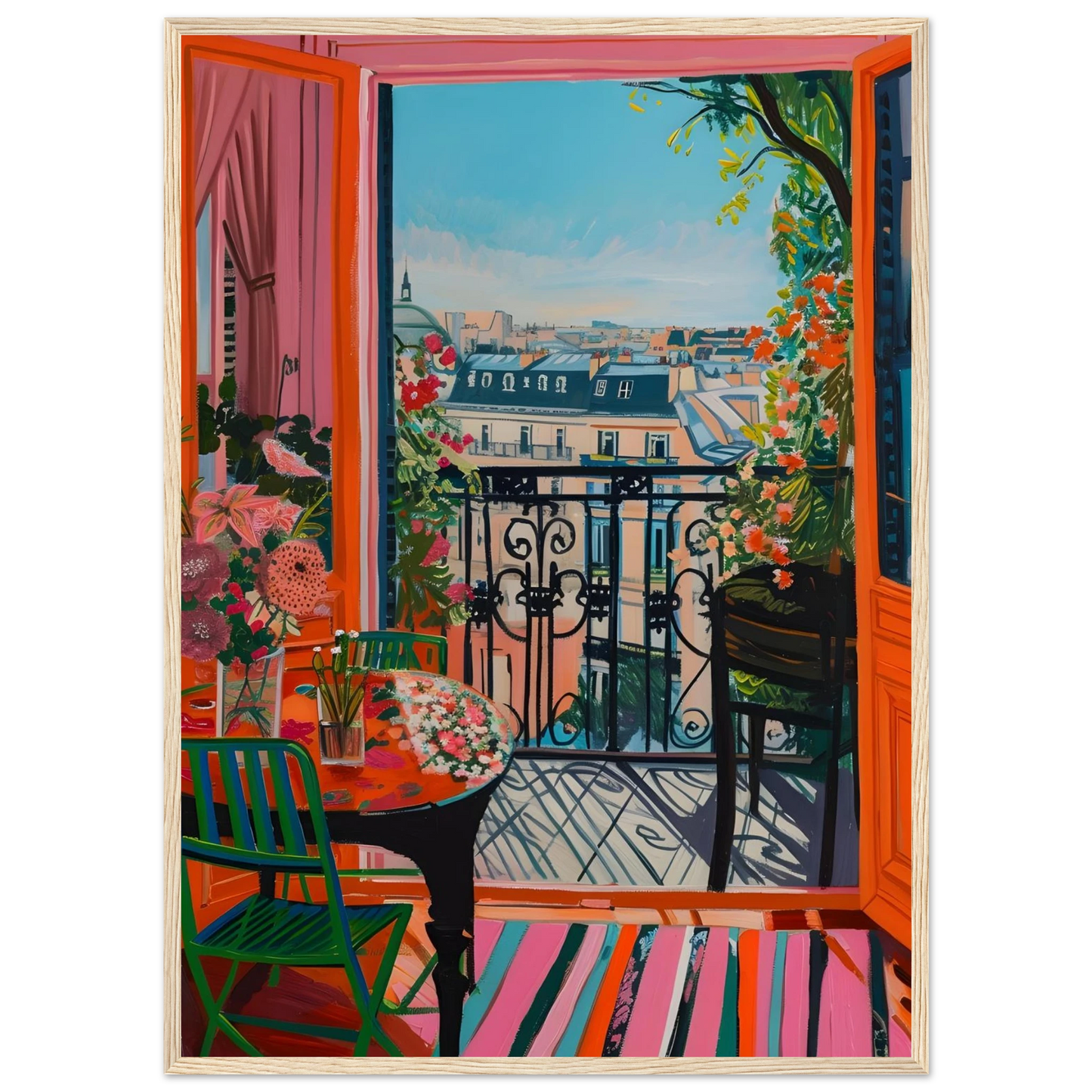 Parisian Balcony Bliss - Poster - Arthena