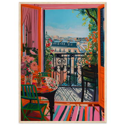 Parisian Balcony Bliss - Poster - Arthena
