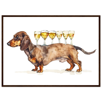 Wiener Dog Butler - Poster - Arthena