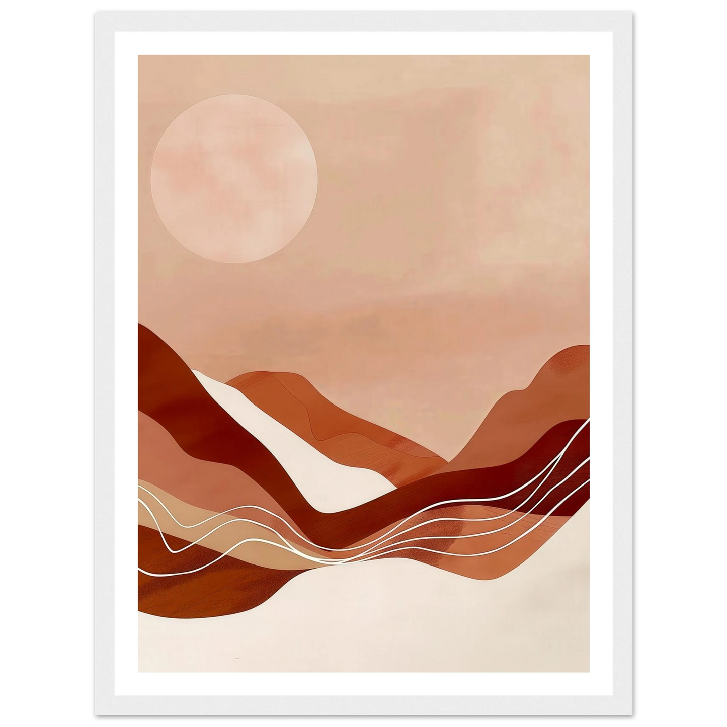 Amber Horizons Moonlit Simplicity - Poster - Arthena