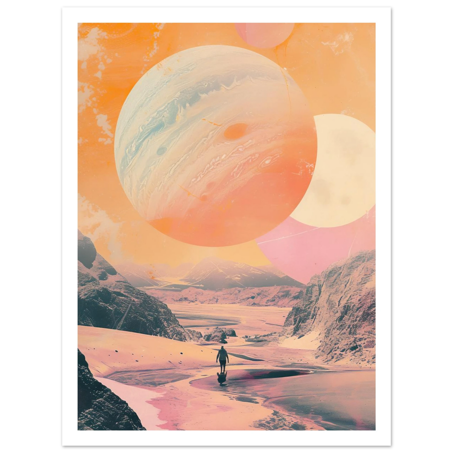 Lost Wanderer Beneath Alien Suns - Poster - Arthena