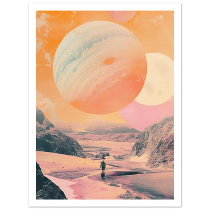Lost Wanderer Beneath Alien Suns - Poster - Arthena