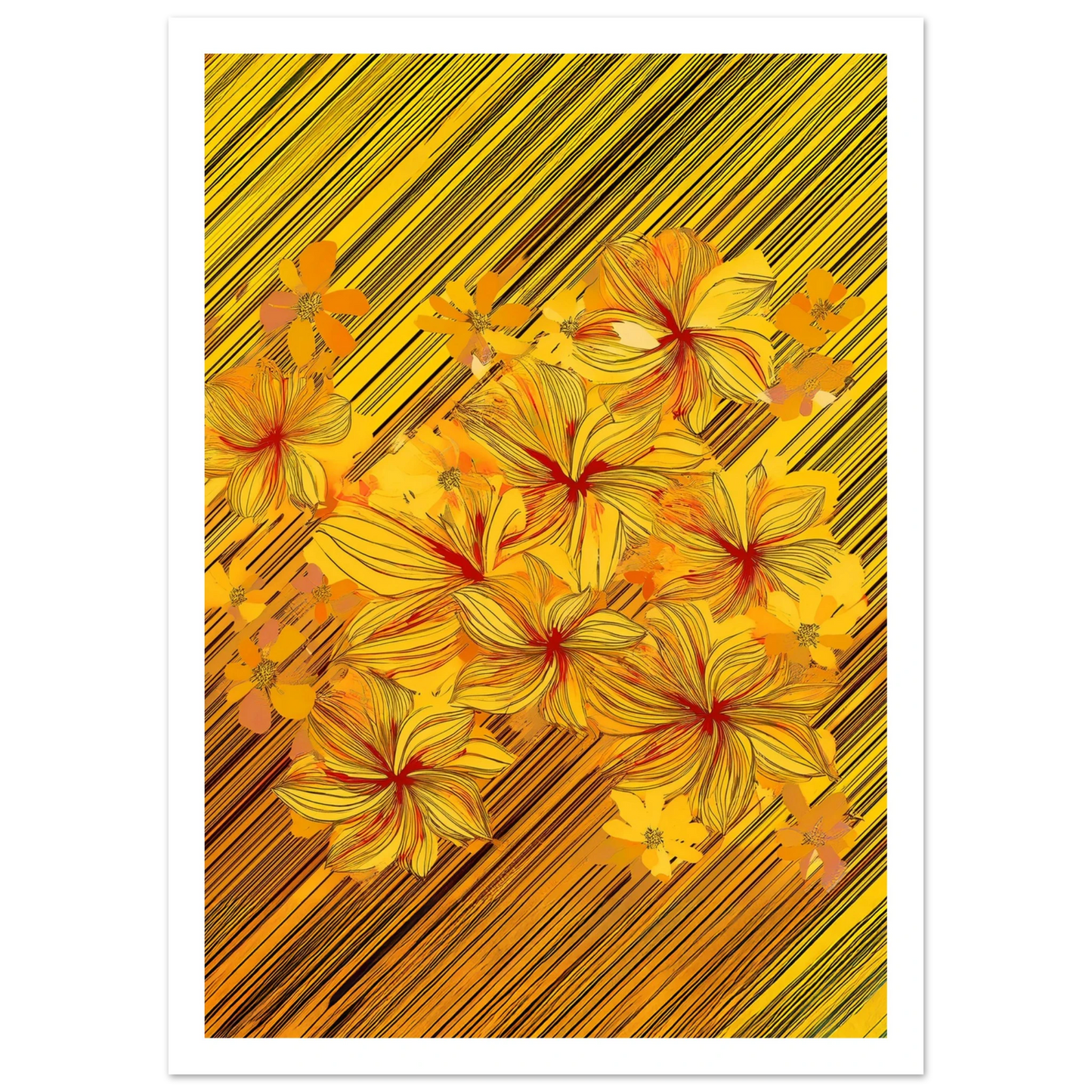 Golden Blossoms - Poster - Arthena
