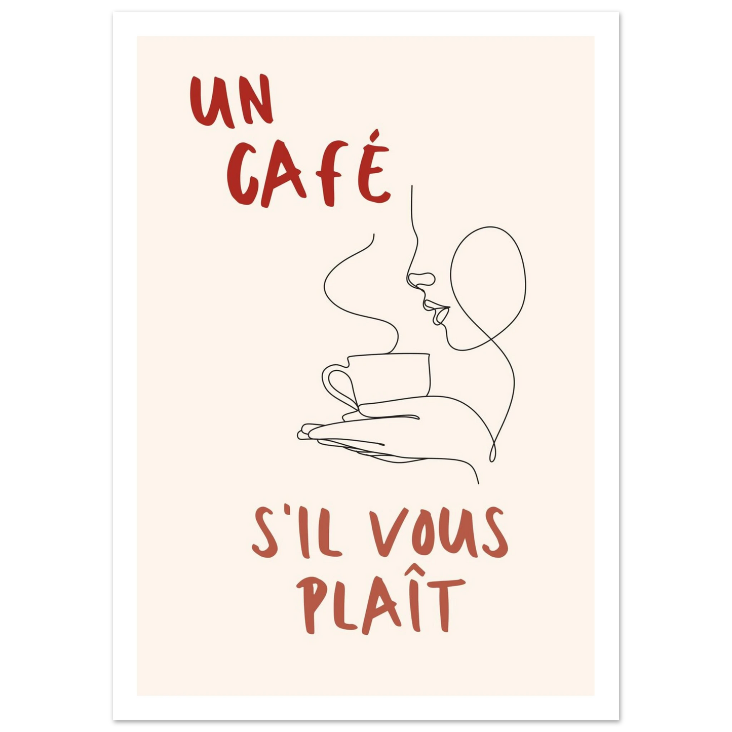 Un Café S'il Vous Plait - Poster - Arthena