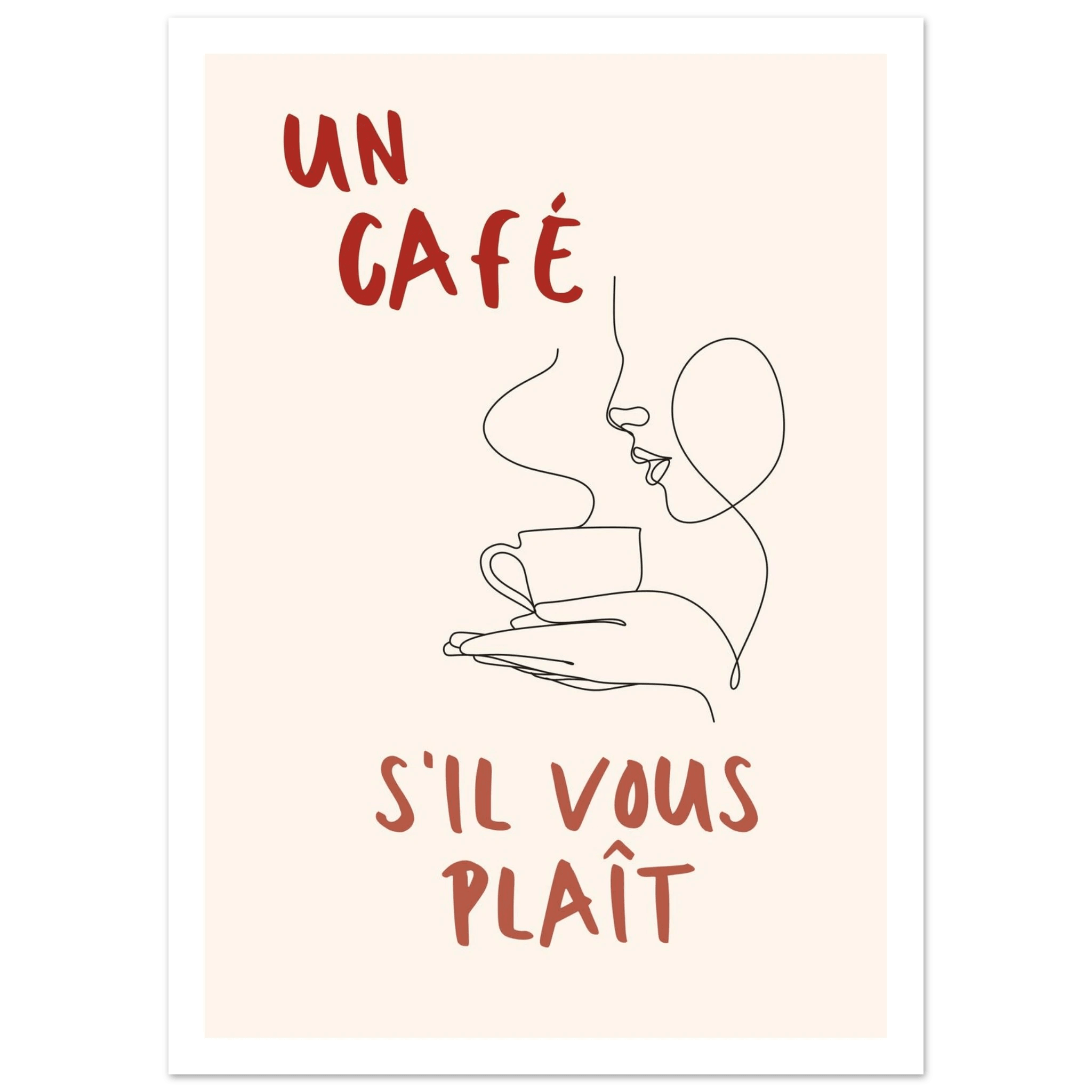 Un Café S'il Vous Plait - Poster - Arthena