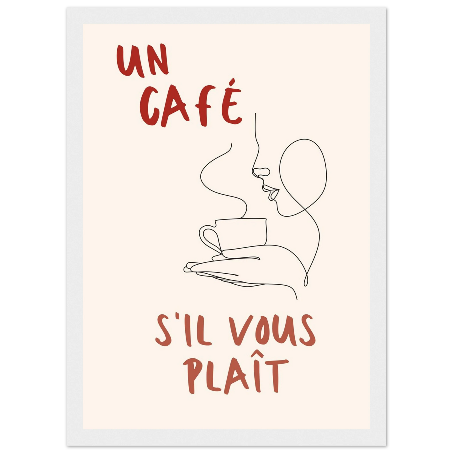 Un Café S'il Vous Plait - Poster - Arthena