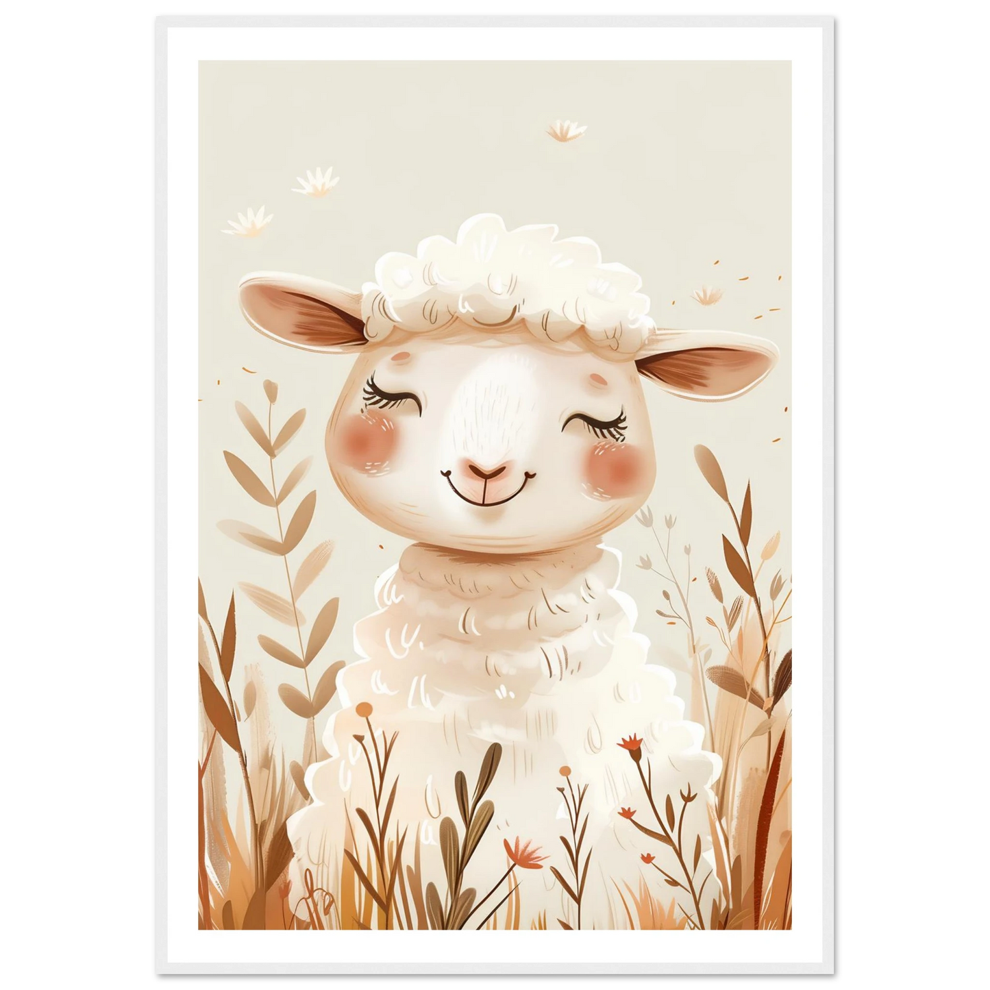 Cute Wooly Sheep - Poster - Arthena