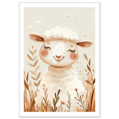 Cute Wooly Sheep - Poster - Arthena