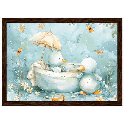 Bathing Ducks - poster - Arthena