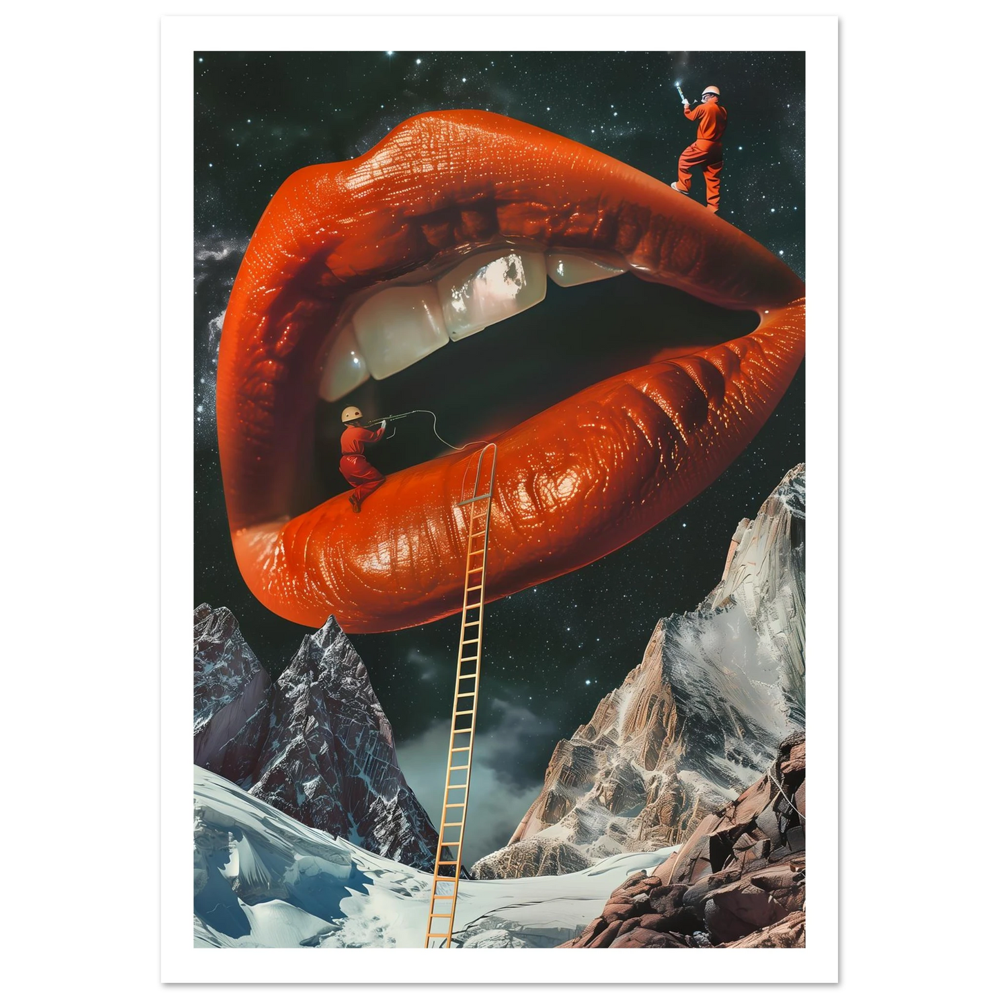 Lip Construction - Poster - Arthena