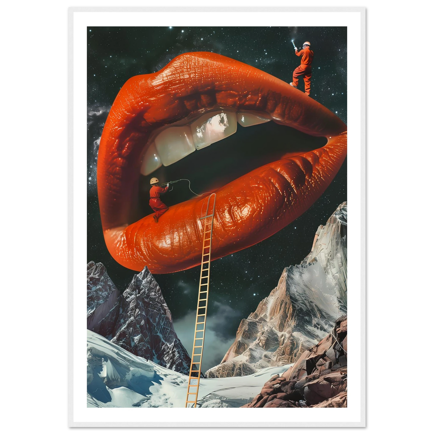 Lip Construction - Poster - Arthena