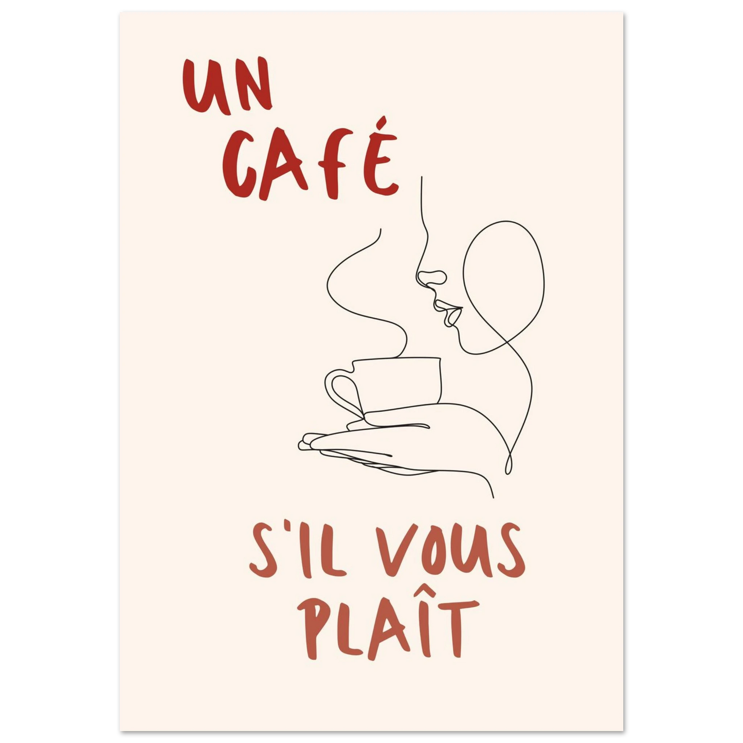 Un Café S'il Vous Plait - Poster - Arthena