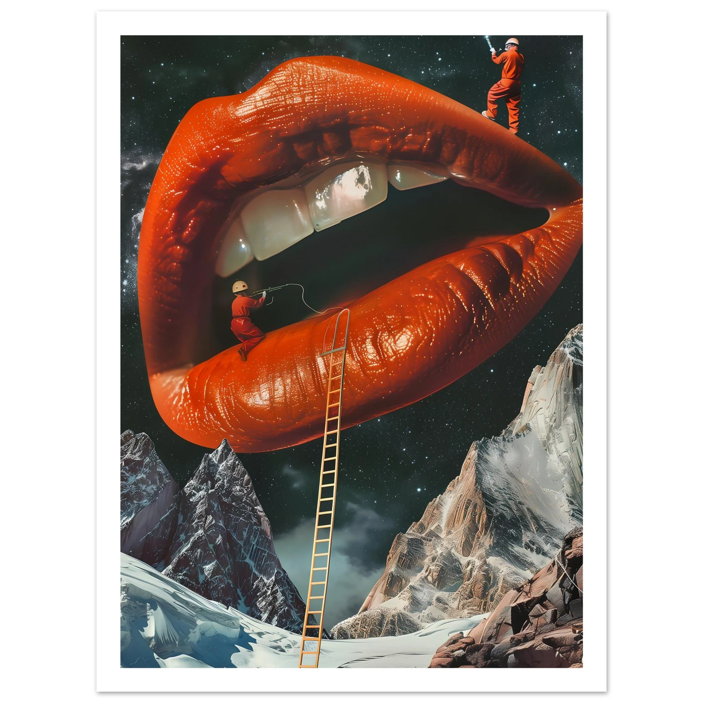 Lip Construction - Poster - Arthena