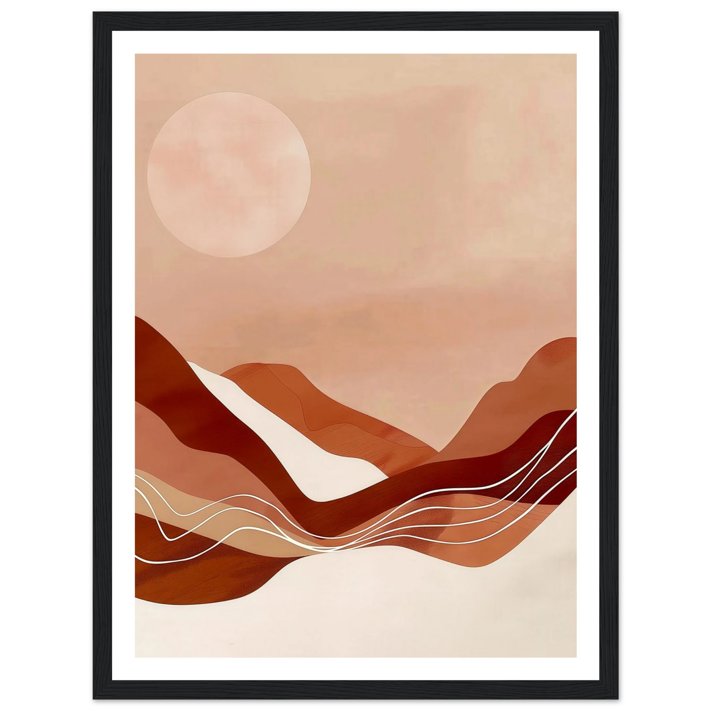 Amber Horizons Moonlit Simplicity - Poster - Arthena