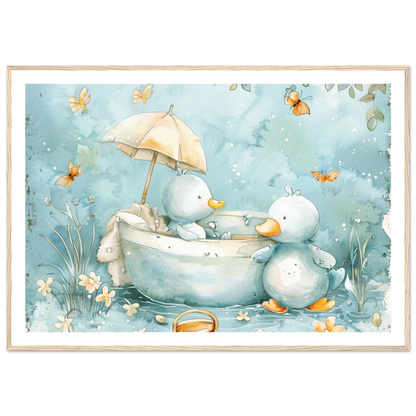 Bathing Ducks - poster - Arthena