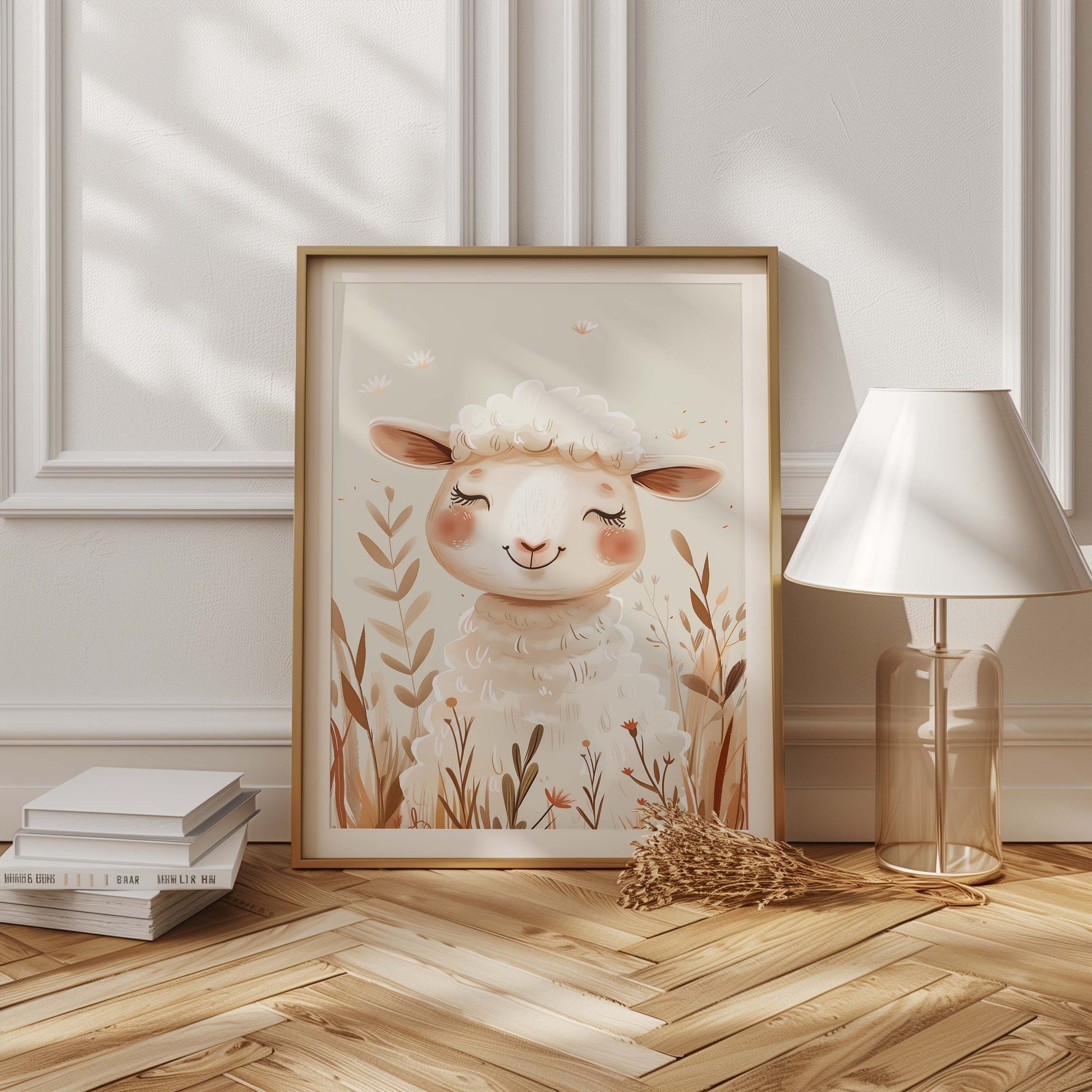 Cute Wooly Sheep - Poster - Arthena