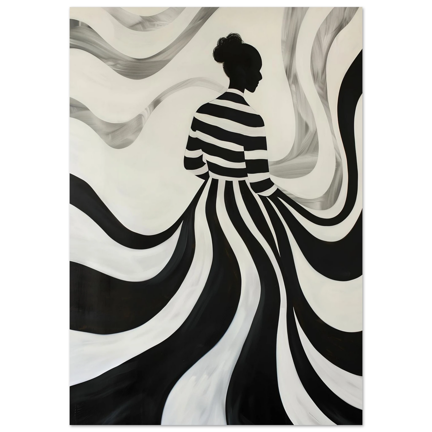 The Striped Silhouette - Poster - Arthena
