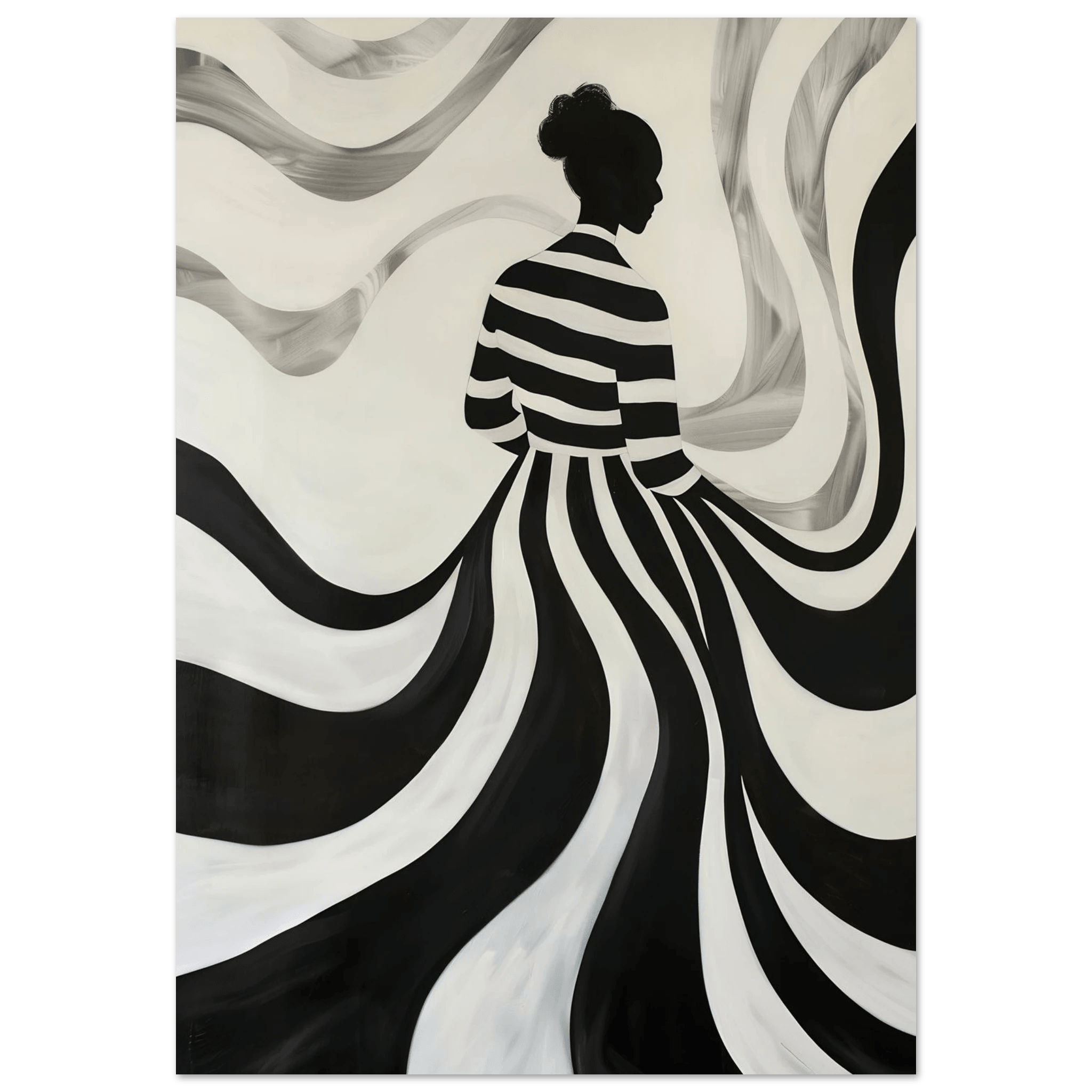The Striped Silhouette - Poster - Arthena