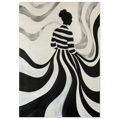 The Striped Silhouette - Poster - Arthena