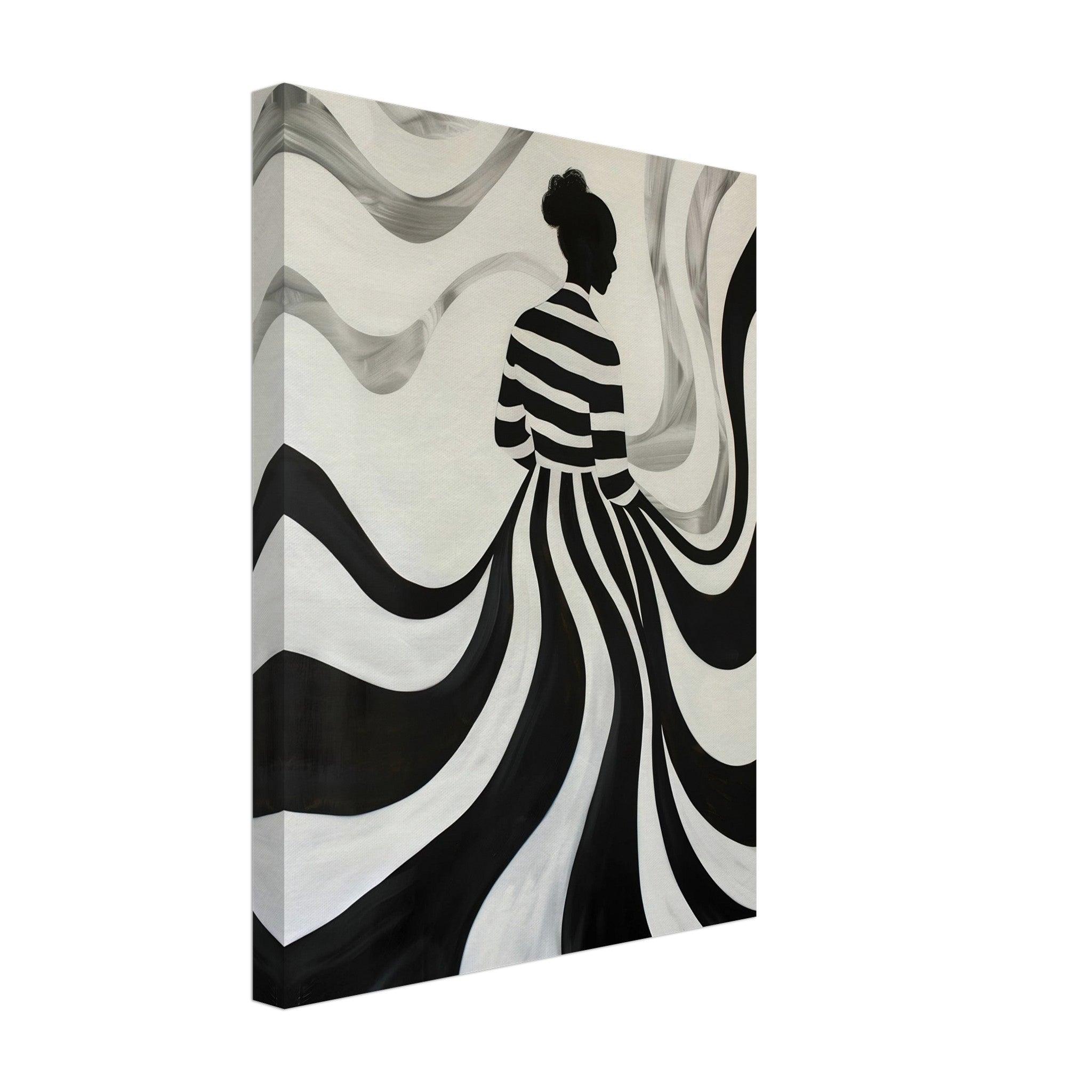 The Striped Silhouette - Canvas - Arthena