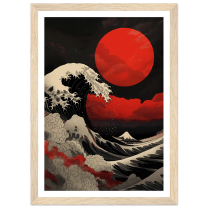 Red Sun over Turbulent Seas - Poster - Arthena