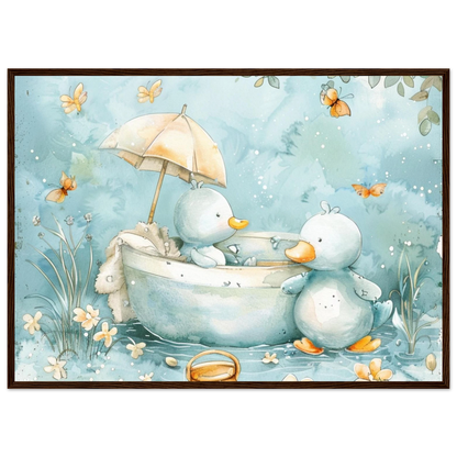 Bathing Ducks - poster - Arthena