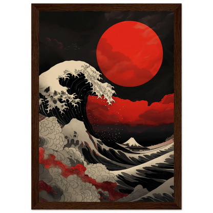 Red Sun over Turbulent Seas - Poster - Arthena
