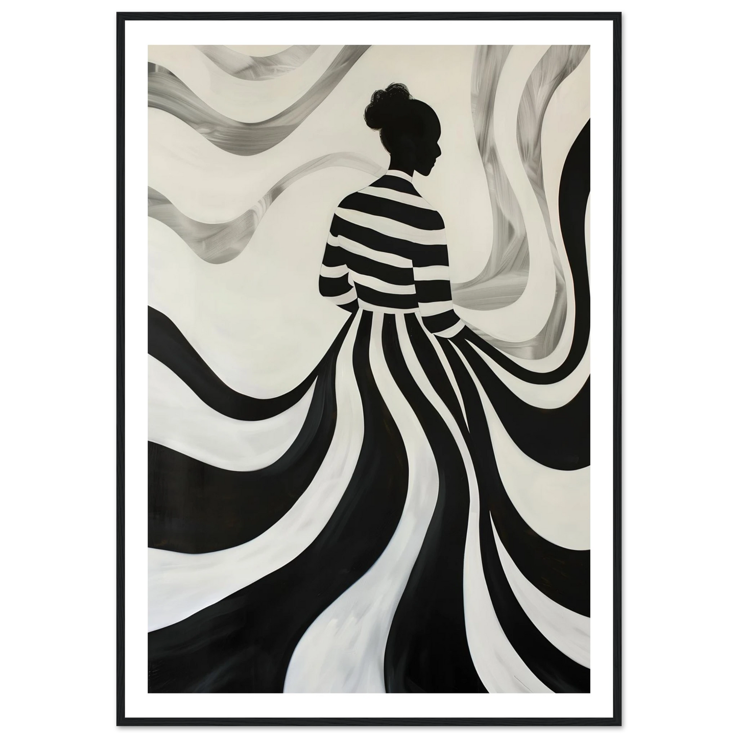 The Striped Silhouette - Poster - Arthena