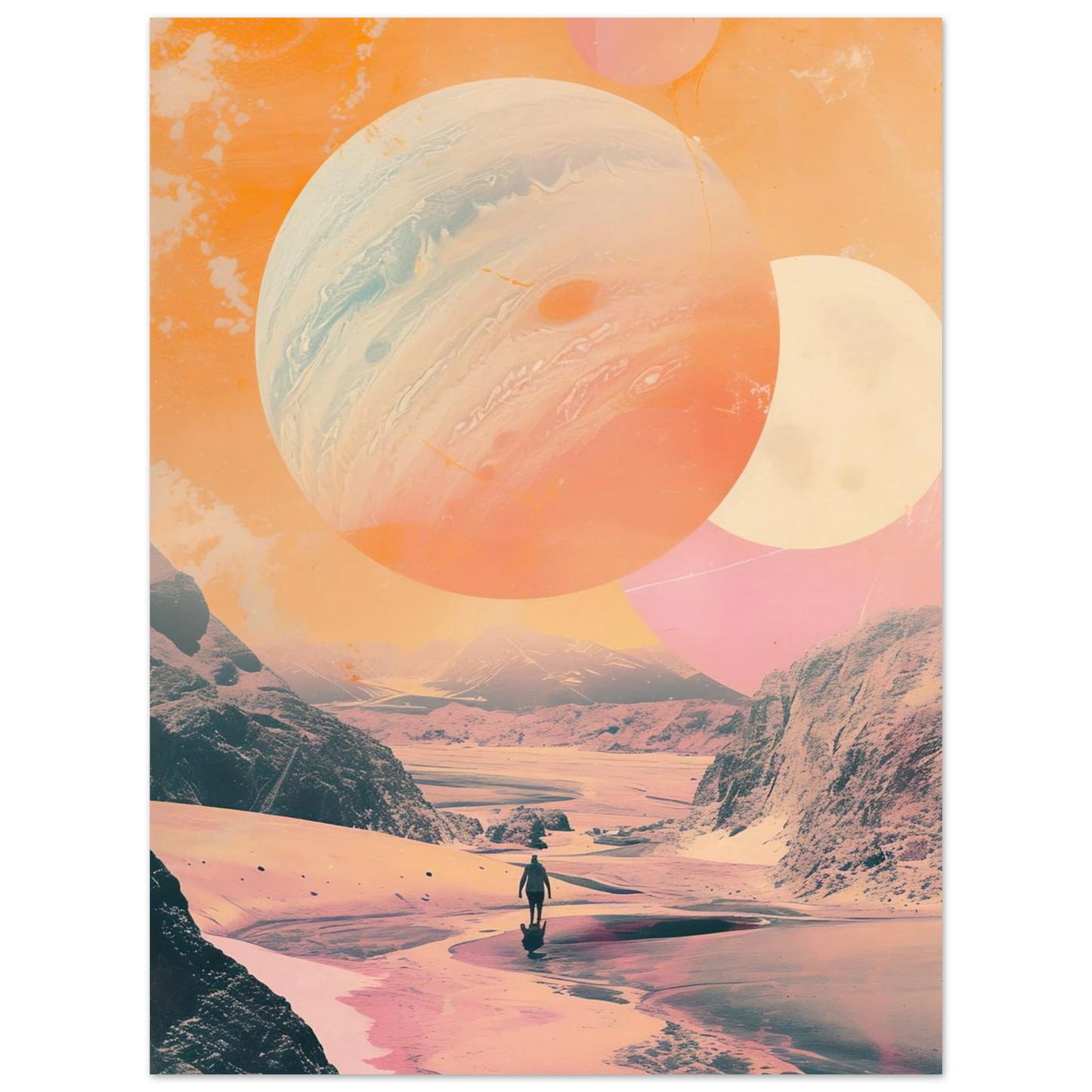 Lost Wanderer Beneath Alien Suns - Poster - Arthena