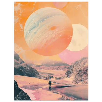 Lost Wanderer Beneath Alien Suns - Poster - Arthena