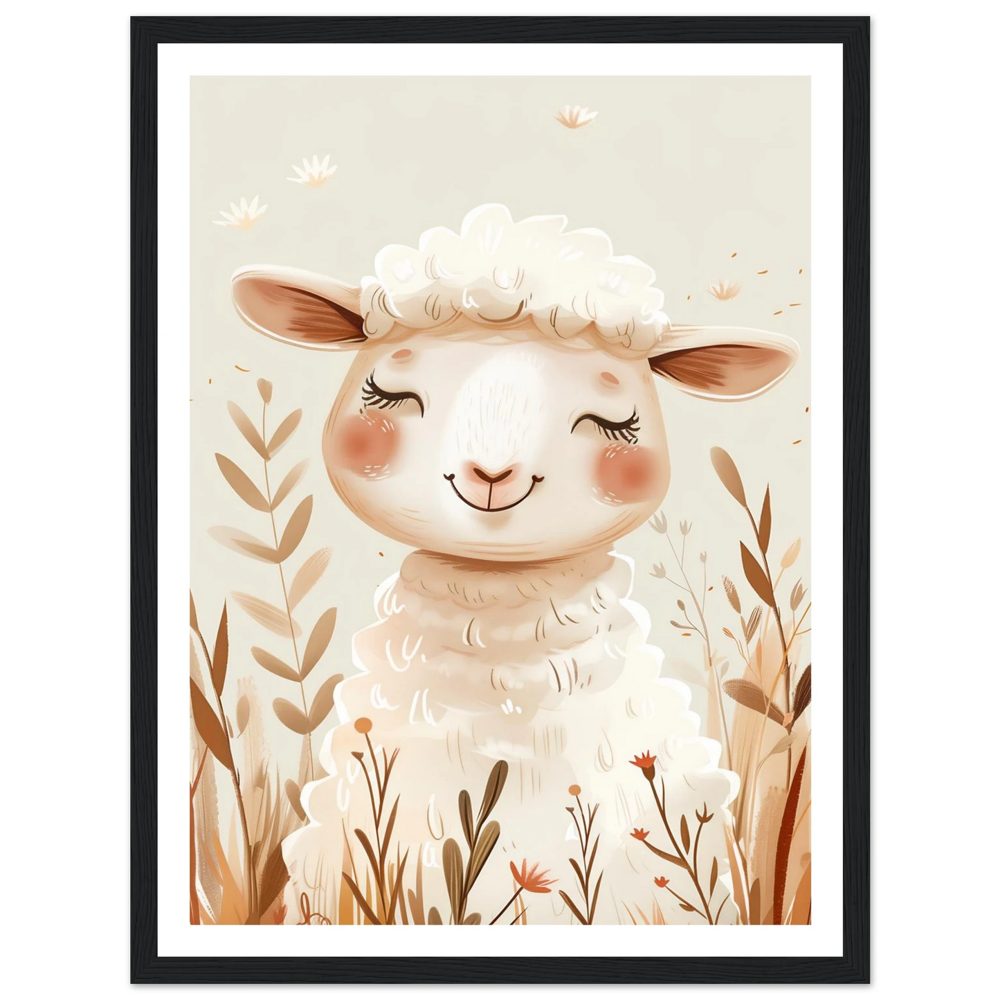 Cute Wooly Sheep - Poster - Arthena