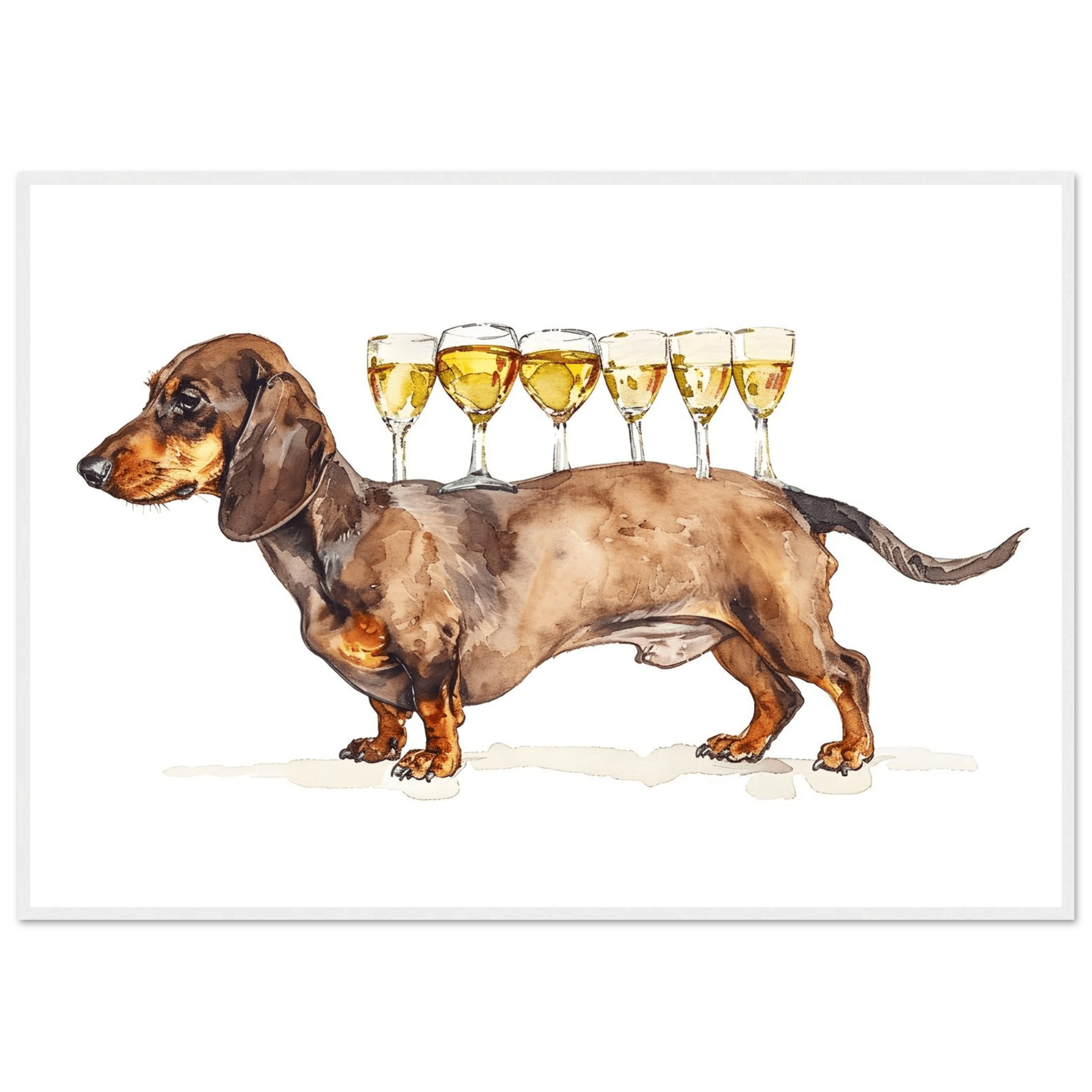 Wiener Dog Butler - Poster - Arthena