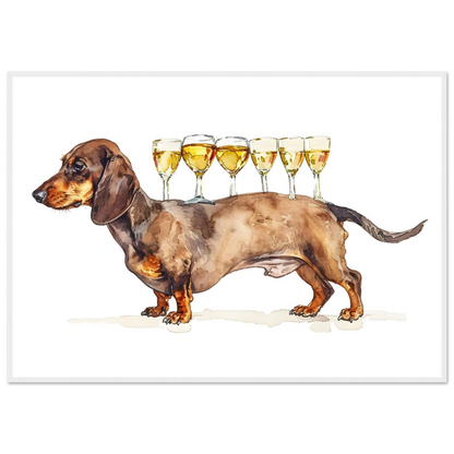 Wiener Dog Butler - Poster - Arthena