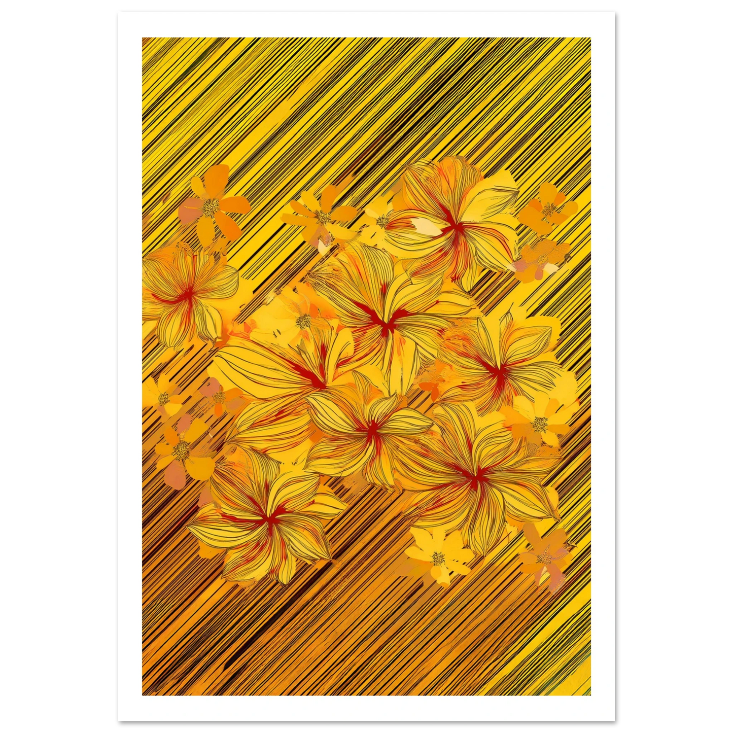 Golden Blossoms - Poster - Arthena