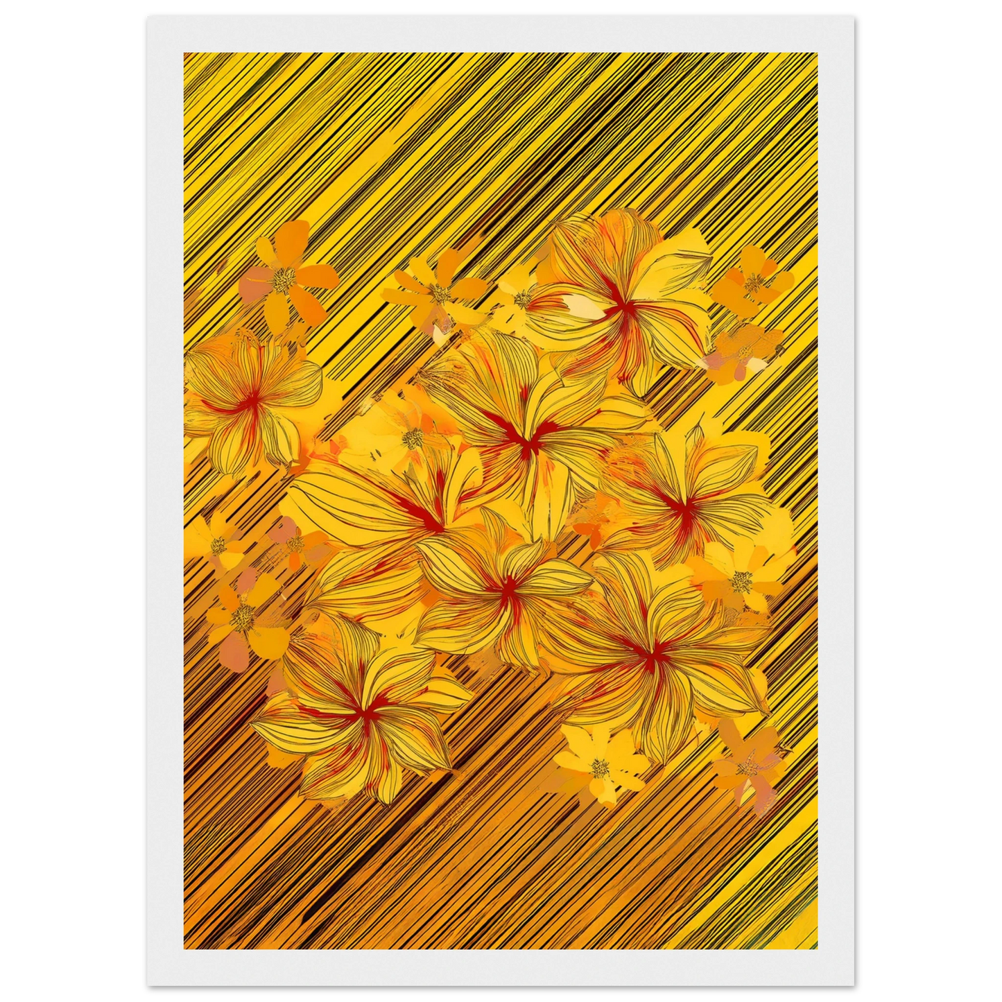 Golden Blossoms - Poster - Arthena