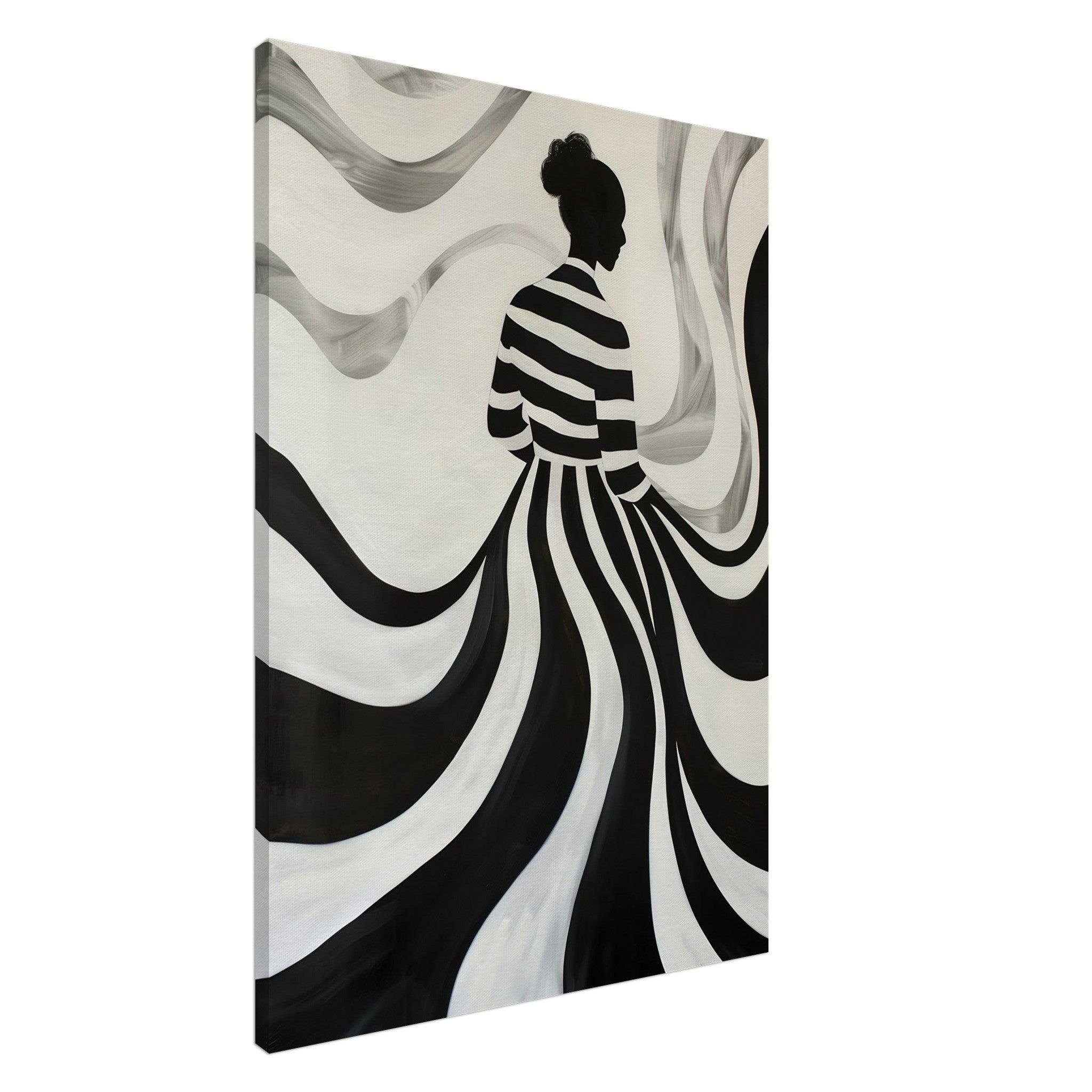The Striped Silhouette - Canvas - Arthena