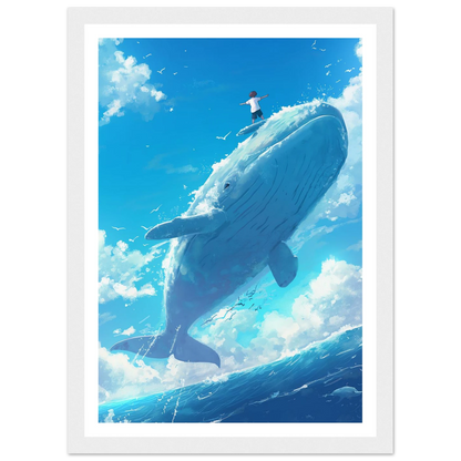 Surfing Whale - Poster - Arthena