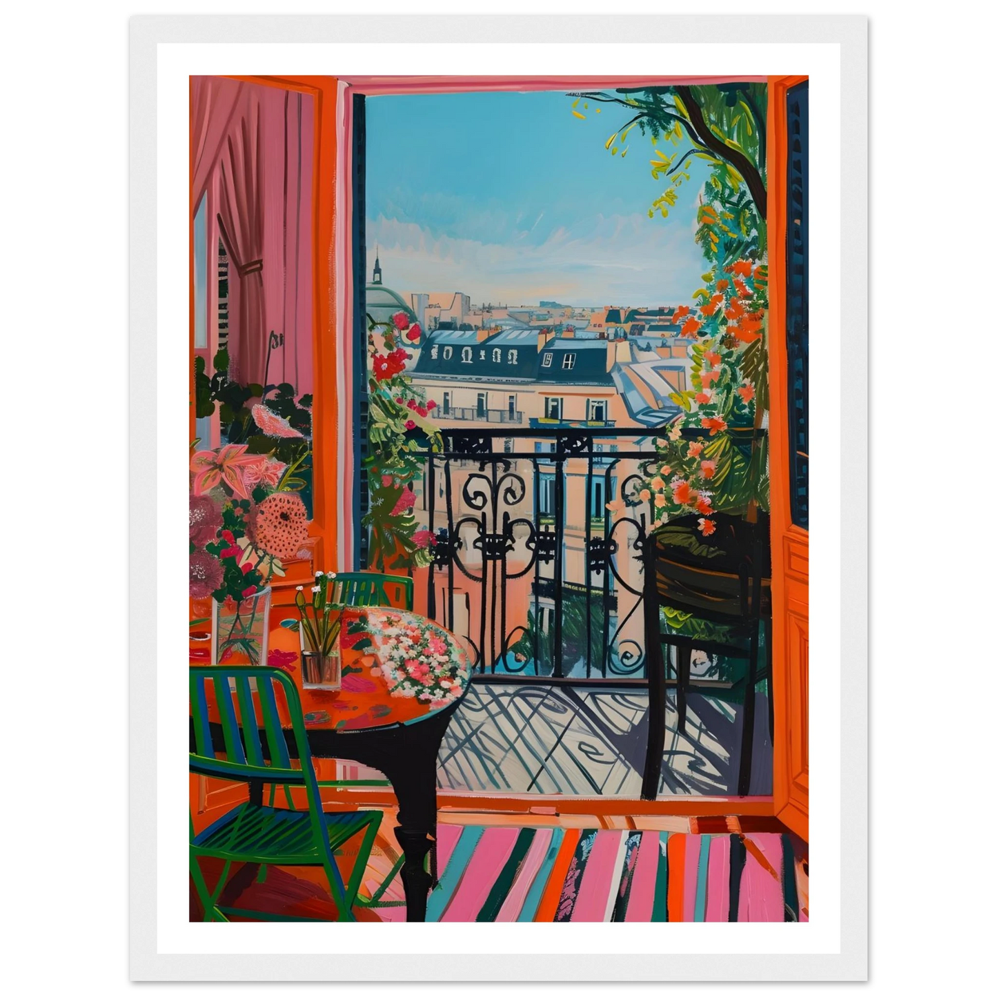 Parisian Balcony Bliss - Poster - Arthena
