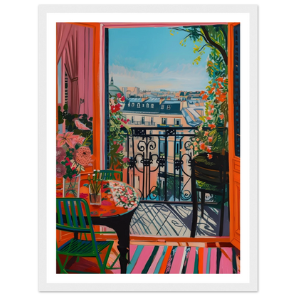 Parisian Balcony Bliss - Poster - Arthena