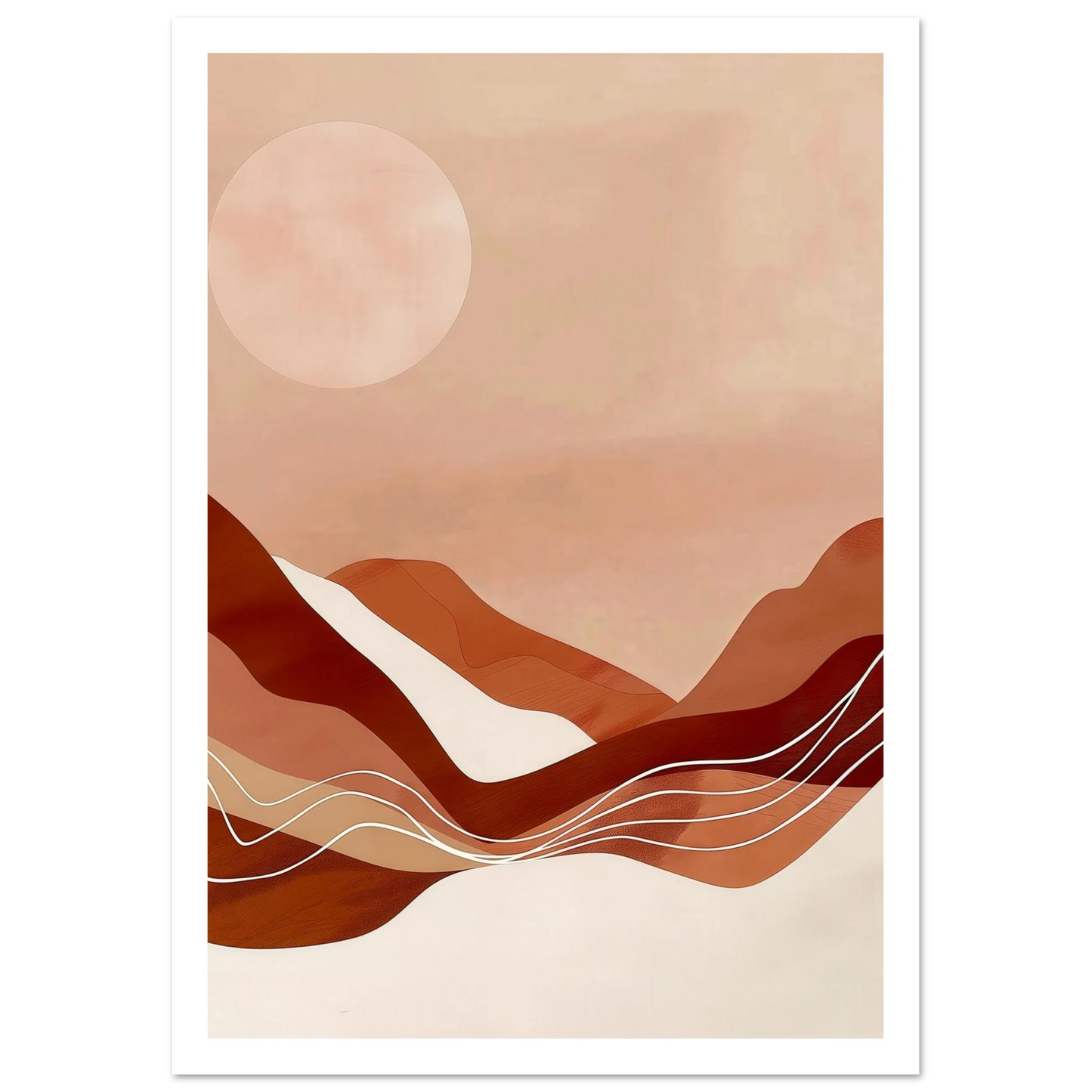 Amber Horizons Moonlit Simplicity - Poster - Arthena