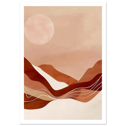 Amber Horizons Moonlit Simplicity - Poster - Arthena