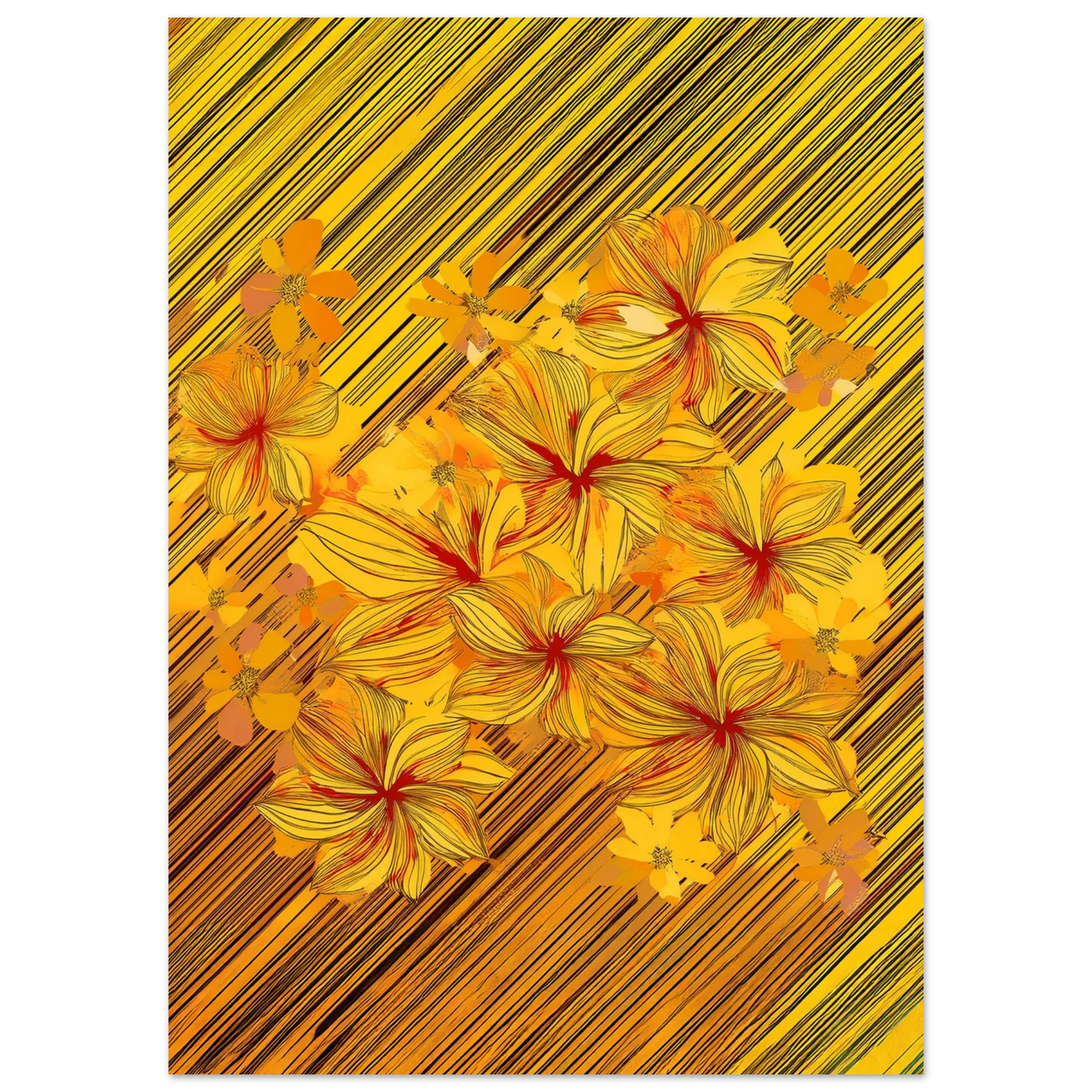 Golden Blossoms - Poster - Arthena