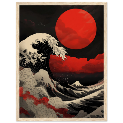 Red Sun over Turbulent Seas - Poster - Arthena