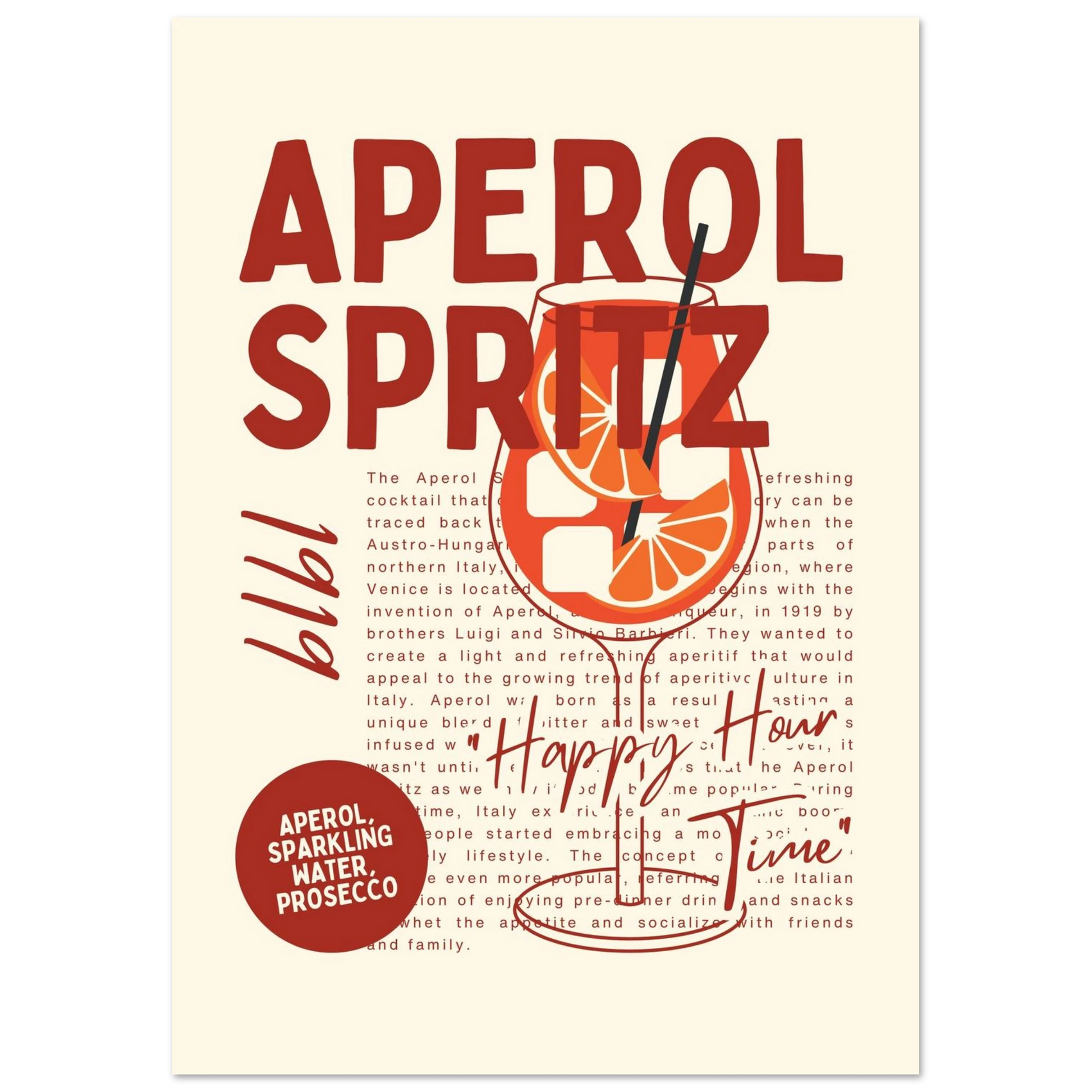 Aperol Spritz 1919 - Poster - Arthena