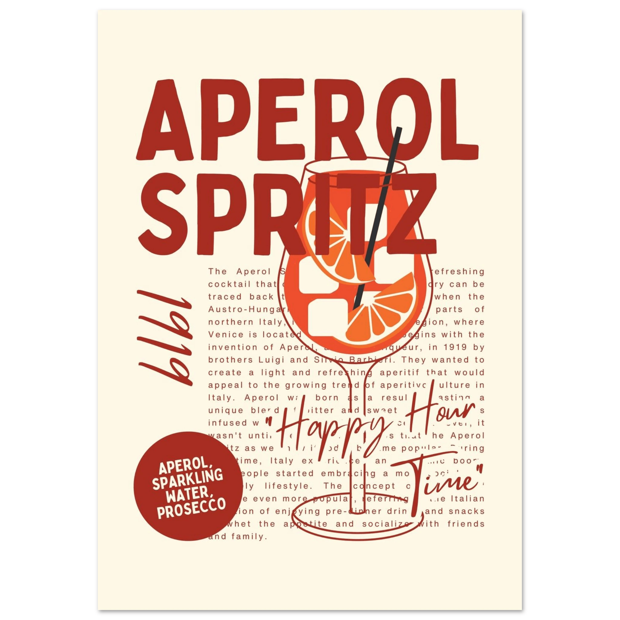 Aperol Spritz 1919 - Poster - Arthena