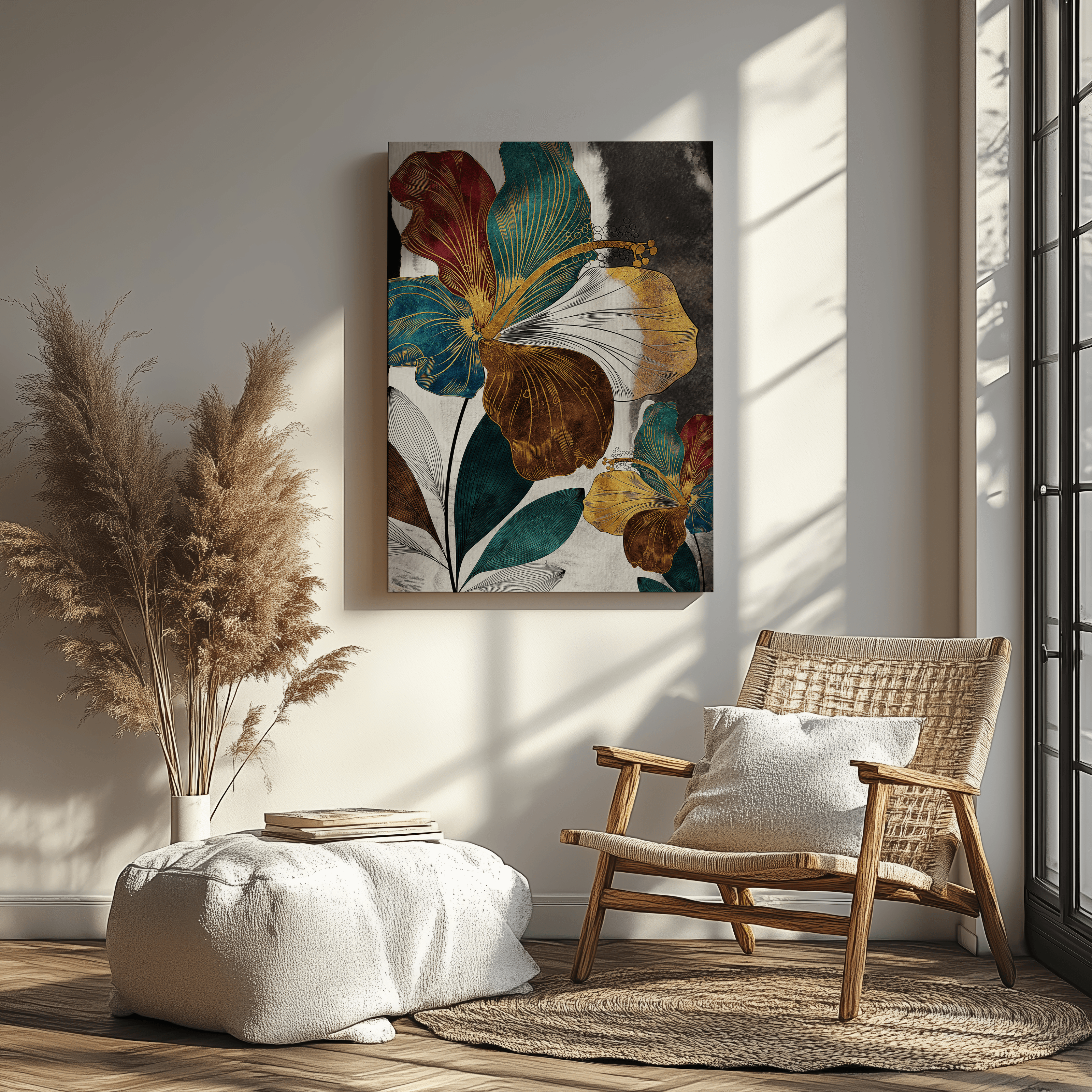 Golden bloom symphony - Canvas - Arthena