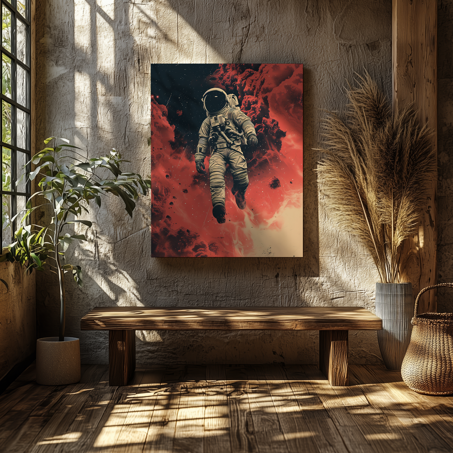 Den Astronaut Väggkonstmålningen | Arthena