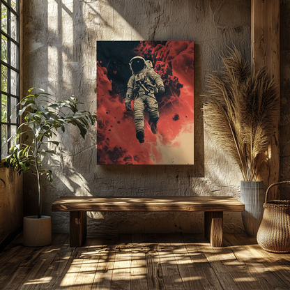 Den Astronaut Väggkonstmålningen | Arthena